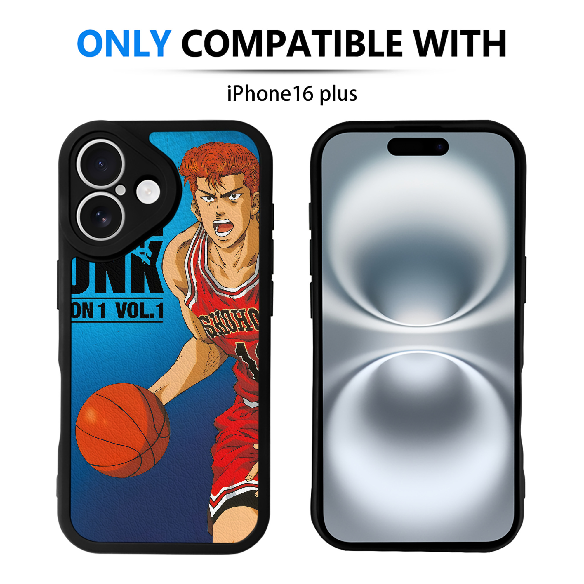 （画像用） SLAM DUNK／スラムダンク 【iPhone 16シリーズ対応】シリコンスマホケース（レザー調） 材質：シリコン